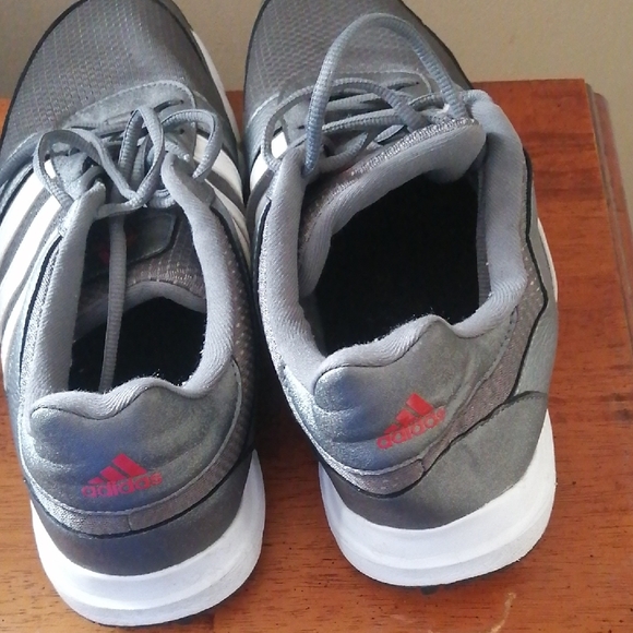 Adidas Men's Charcoal and White Sneakers - Picture 2 of 7